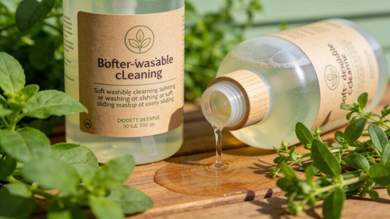 Eco-friendly biodegradable cleaning solutions for soft washing siding