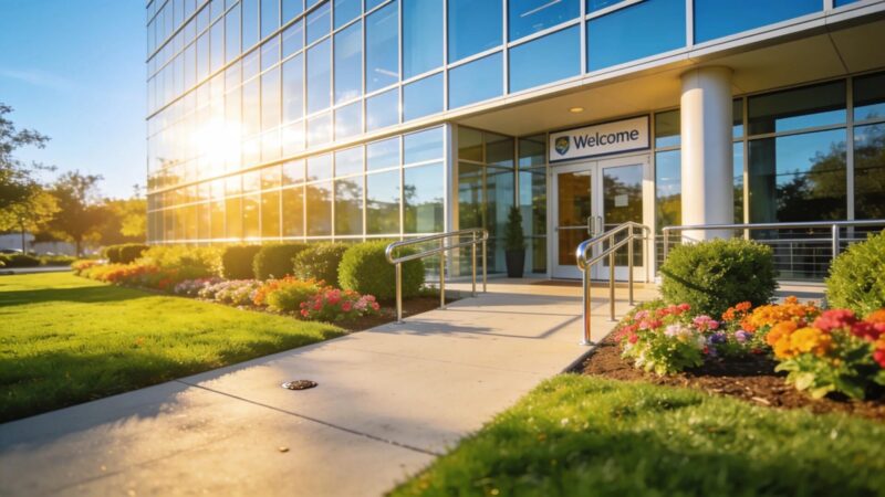 Well-maintained commercial building showcasing the benefits of exterior cleaning