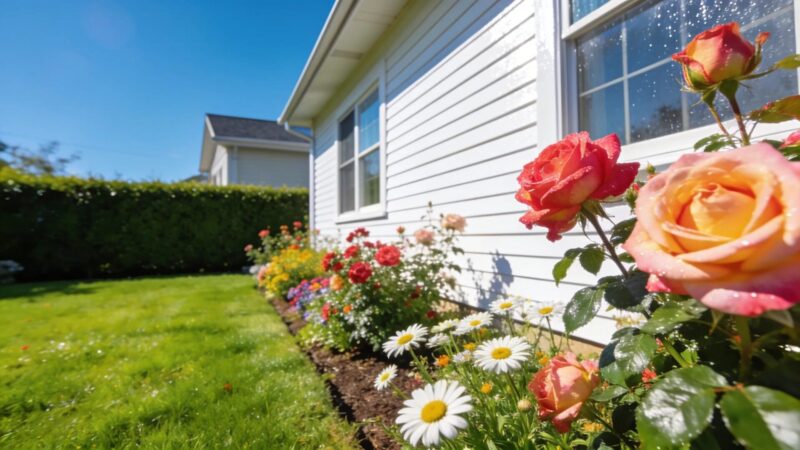 Freshly pressure-washed home exterior illustrating increased curb appeal and value